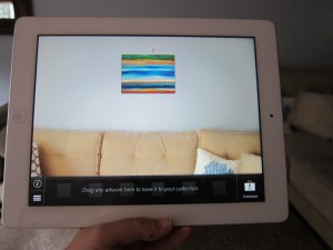 iPad over couch